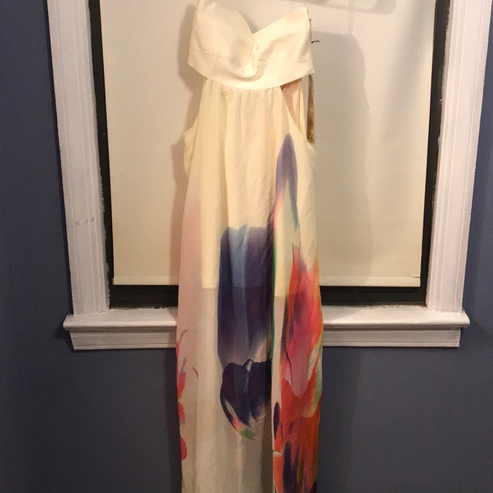Long cream/floral dress